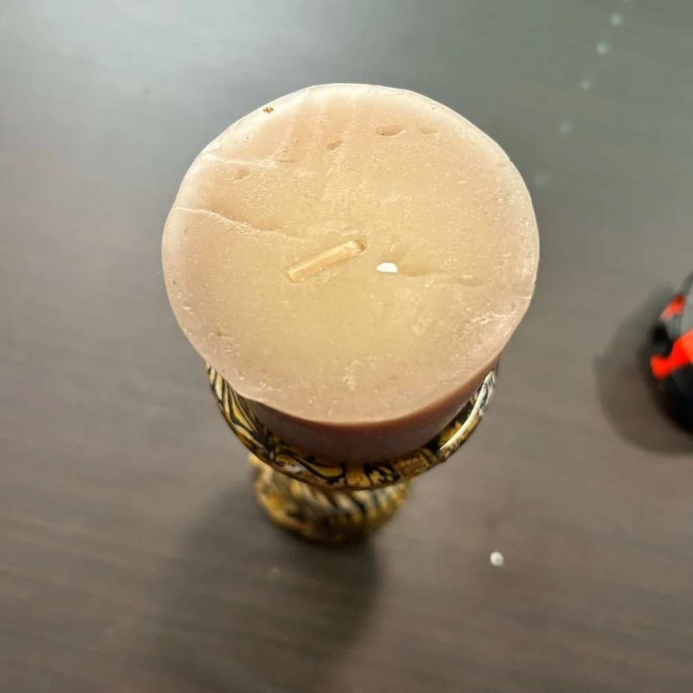 Vintage La Vie Candle Holder Safari Print - Picture 3 of 5